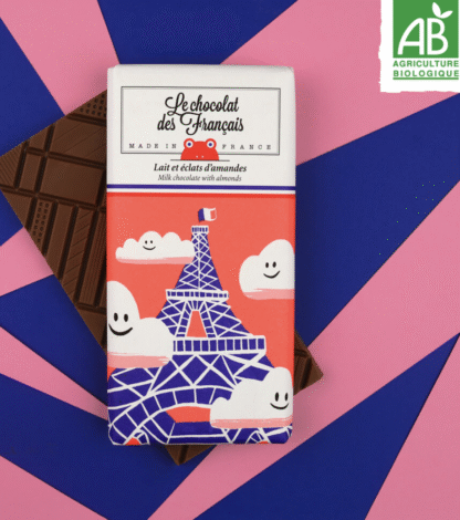 Le Chocolat des Francais - Tour eiffel nuage/ 80g, piim 41% mandlitega