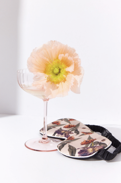 Fan Palm siidist magamismask, Rose Hibiscus - Image 4