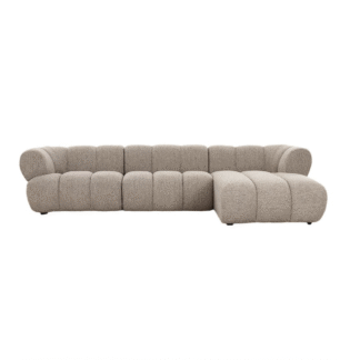 Pole To Pole – Diivan, Sofa New York 4-seater (Right Lounge) Sand Boucle