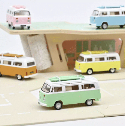 NOREV mudelauto, VW Combi T2b Camper Van 1973 Green Jet-car 1:43