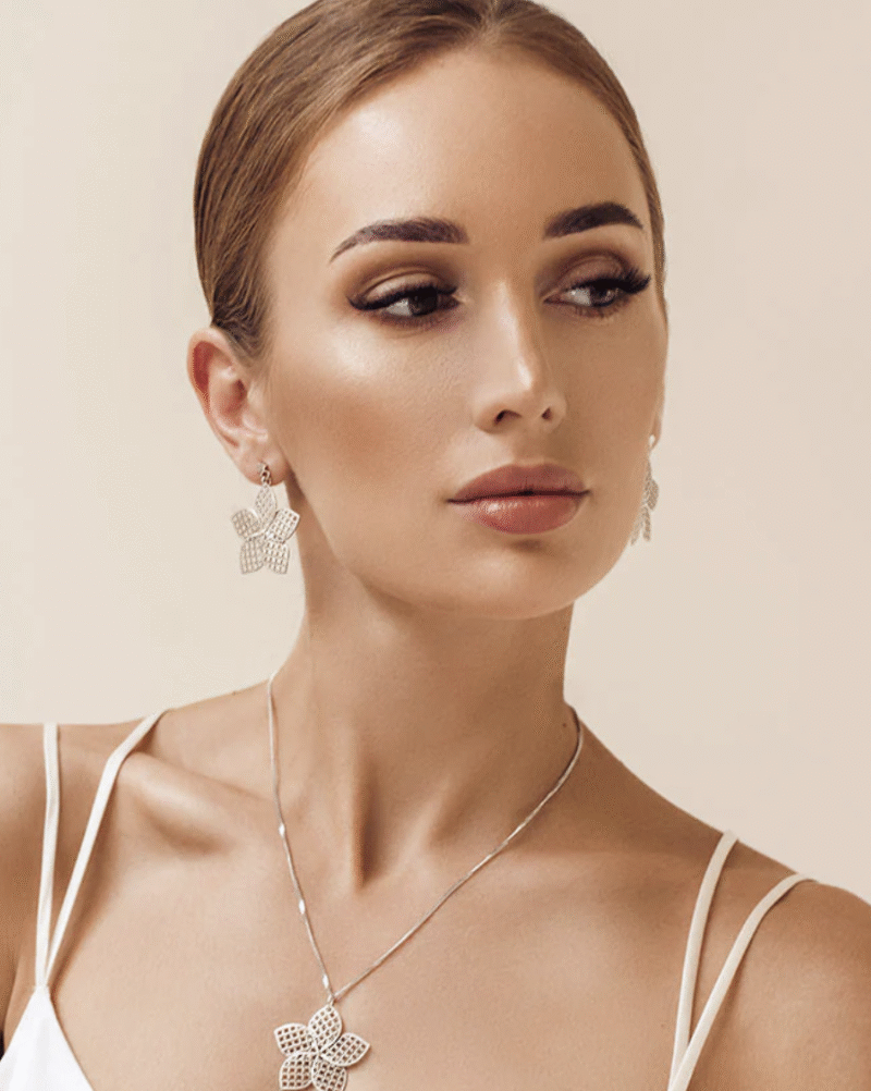 KiRiVOO hõbedast kaelakee ripats, FLOWER