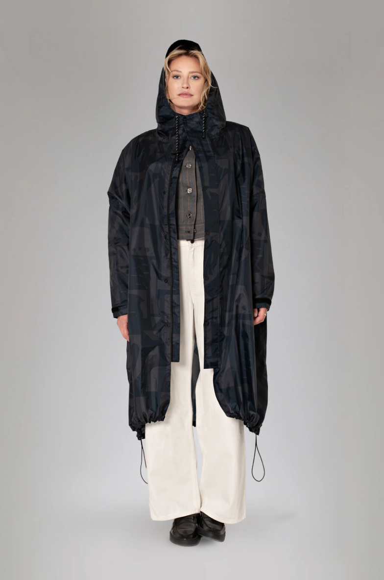 Rainkiss vihmamantel - Black Polka - Image 3