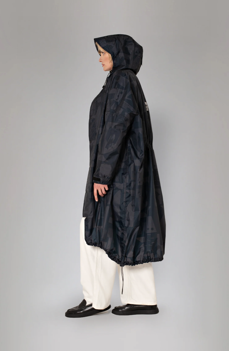 Rainkiss vihmamantel - Black Polka - Image 2