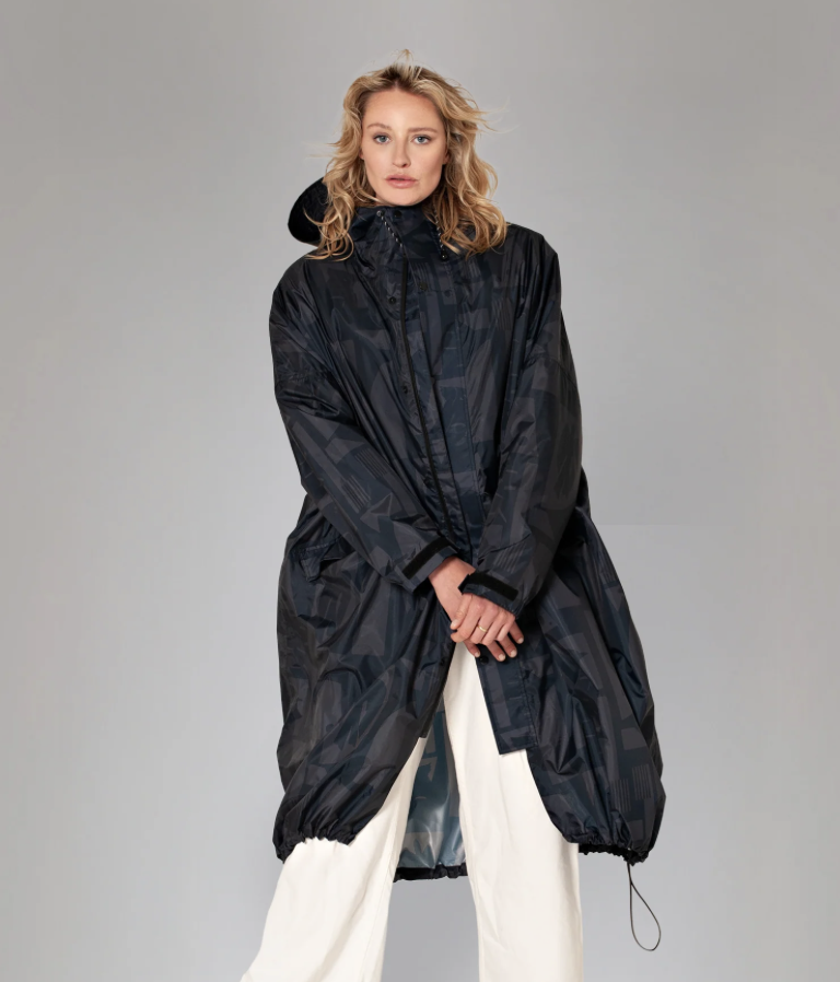 Rainkiss vihmamantel - Black Polka