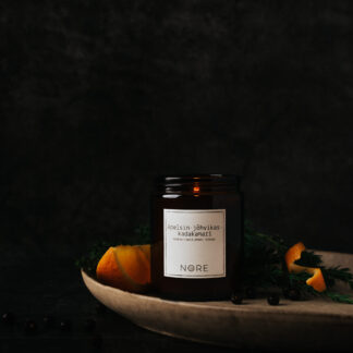 NORE küünal, Apelsin-jõhvikas-kadakamari, 150g