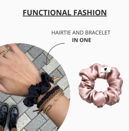 Bellody siidist roosa scrunchie, 1tk - Image 5