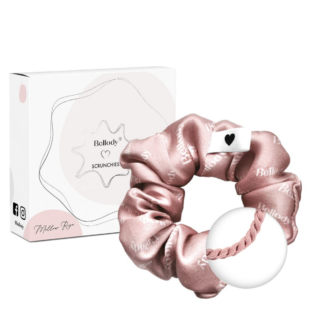 Bellody siidist roosa scrunchie, 1tk