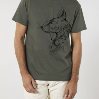 LUCY - T-särk hundiga, (roheline) unisex
