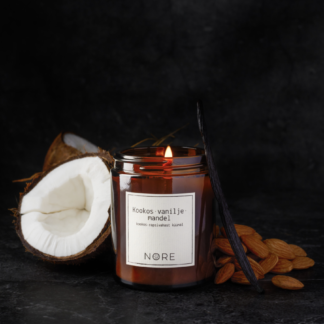 NORE küünal - Kookos-vanilje-mandel, 150g