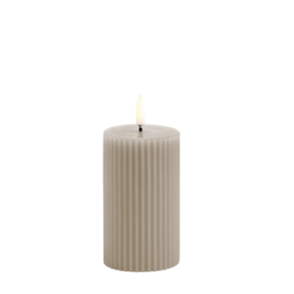 Uyuni Lighting - LED küünlad, Grooved Pillar H10,1 cm, Sandstone