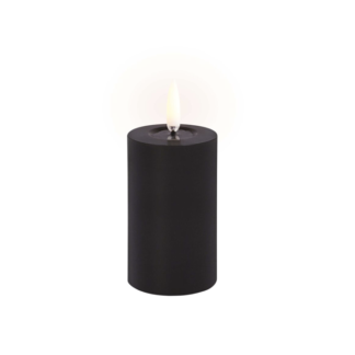 Uyuni Lighting - LED küünal, Melted Pillar H7,5 cm, Plain Black