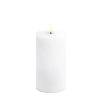 Uyuni Lighting - LED küünal, Melted Pillar H15,2 cm, Nordic White