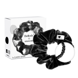 Bellody sametine Black Scrunchie, 1tk
