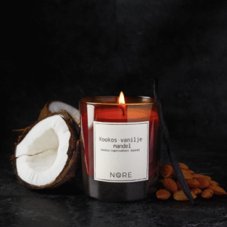 Nore küünal – Kookos-vanilje-mandel 220g