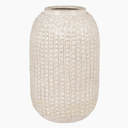 House Nordic mummuline vaas, Beige with Pattern Ø16x25.5 cm - Image 2