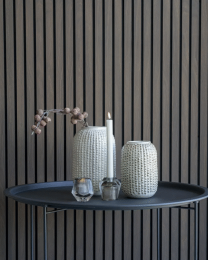 House Nordic mummuline vaas, Beige with Pattern Ø16x25.5 cm - Image 3