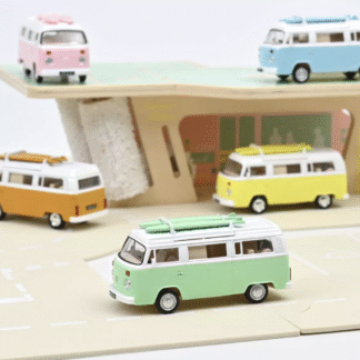 NOREV mudelauto, VW Combi T2b Camper Van 1973 Green Jet-car 1:43