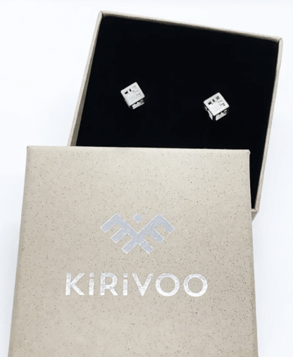 KiRiVOO hõbe kõrvarõngad, 3D CUBE - Image 2
