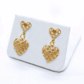 KiRiVOO kullatud kõrvarõngad, 2D+3D HEARTS
