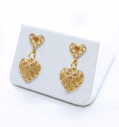 KiRiVOO kullatud kõrvarõngad, 2D+3D HEARTS
