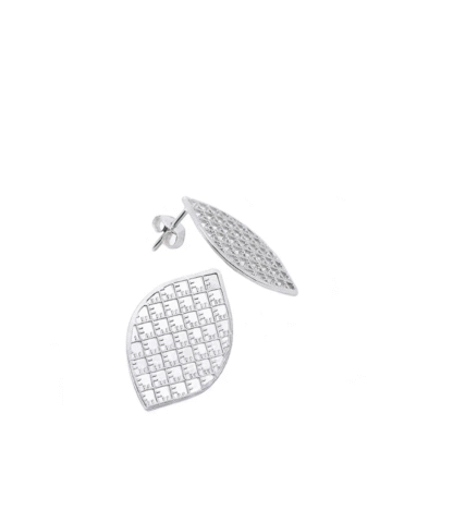 KiRiVOO hõbedast kõrvarõngad, DIAMOND LEAF