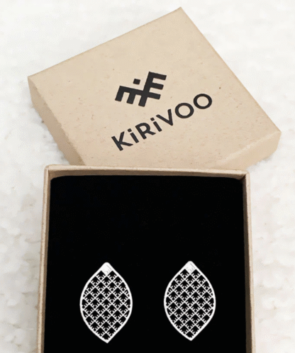 KiRiVOO hõbedast kõrvarõngad, DIAMOND LEAF - Image 3