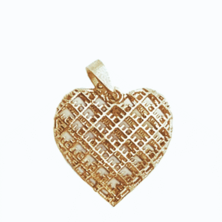KiRiVOO kullatud kaelakee ripats, 3D GOOD HEART