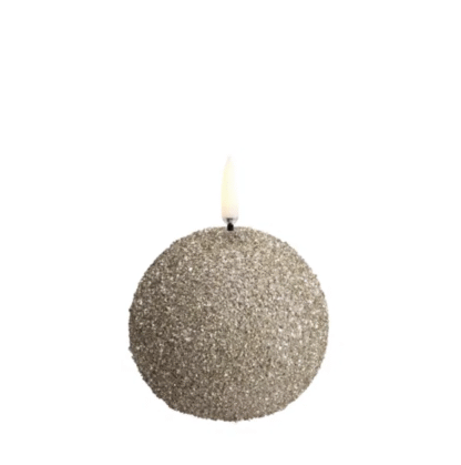 Uyuni Lighting – LED ümmargune glitter pall 7x7cm, Champagne