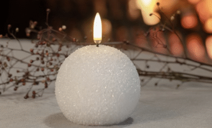 Uyuni Lighting – LED ümmargune glitter pall 7x7cm, Nordic white - Image 3