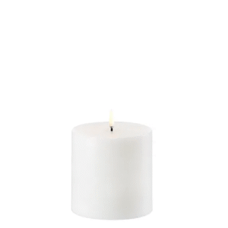 Uyuni Lighting - LED küünal, Melted Smooth Pillar H10,1 cm, Nordic White