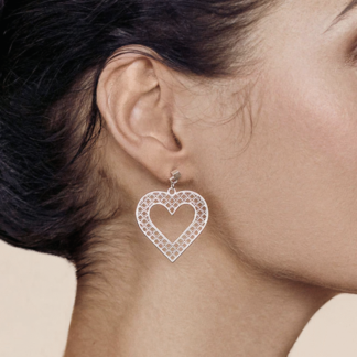 KiRiVOO hõbedast kõrvarõngad, BIG HEART