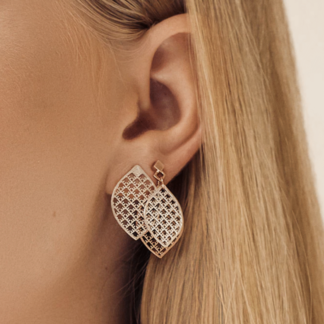 KiRiVOO hõbedast kõrvarõngad, DIAMOND LEAF