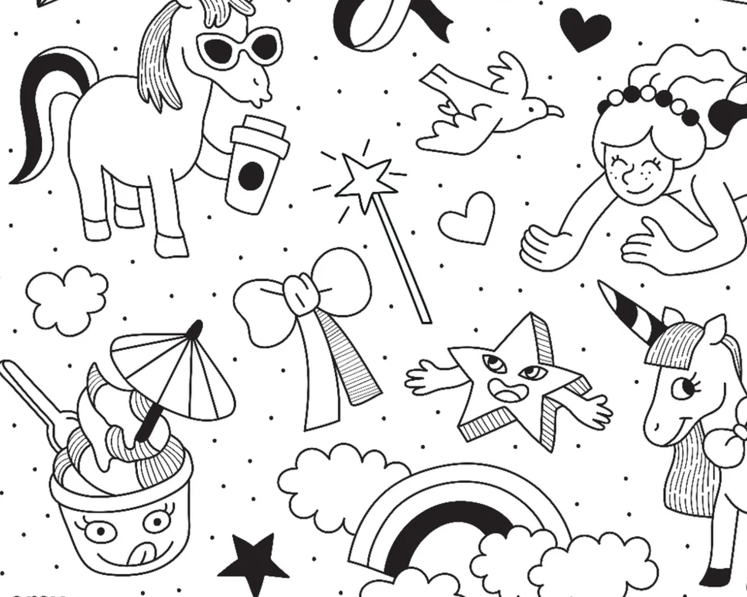 OMY Värvimise reisikomplekt koos pliiatsitega, Unicorn - Image 2