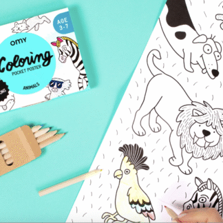 OMY Värvimise reisikomplekt koos pliiatsitega, Animals
