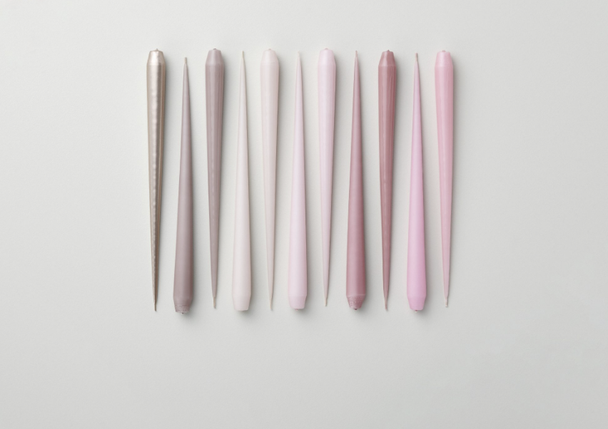 ESTER & ERIK Pikk küünal 32 cm, old rose 2tk - Image 2