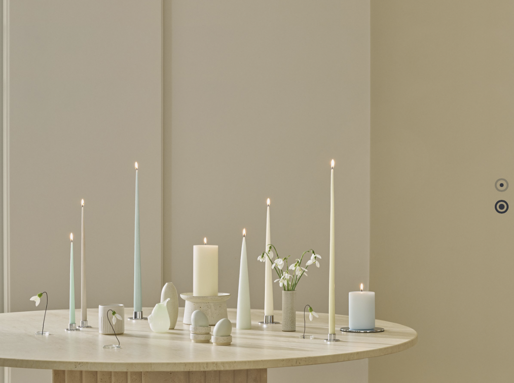 ESTER & ERIK Peenike küünal 24 cm, helekollane 2tk - Image 2