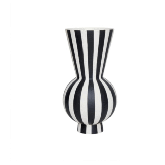 OYOY LIVING Toppu vaas 28cm, black/white