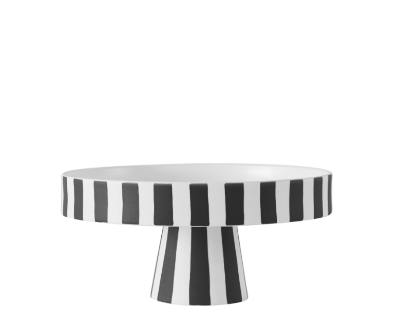 OYOY LIVING serveerimisalus Toppu, black/white