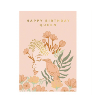 Timi of Sweden - Postkaart, Happy birthday Queen, roosa